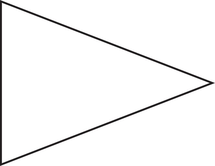 Flag triangle clipart black and white