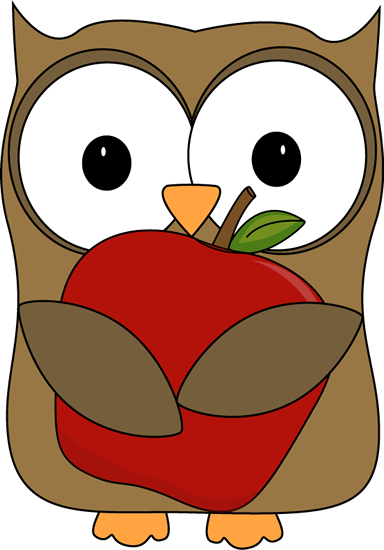 Teacher owl apple clipart free