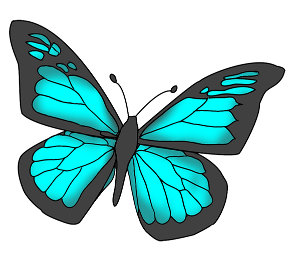 Dark blue butterfly clipart