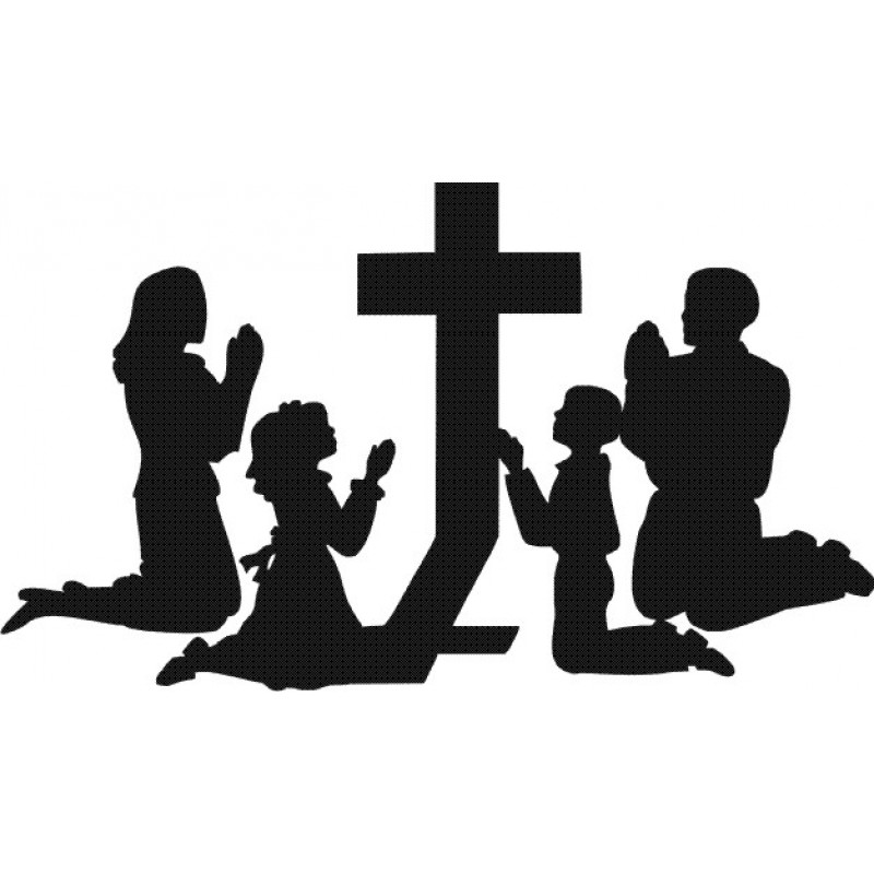 Family Praying Clipart