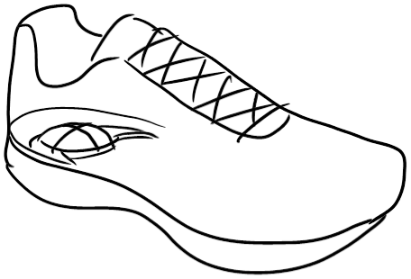 Running Shoes Drawing - Free Clipart Images