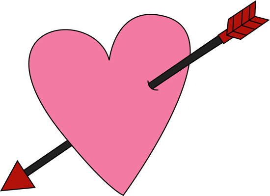 Clipart heart with arrow