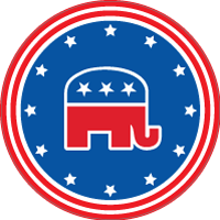Republican Elephant Printed Color Sticker, Republican Party ...