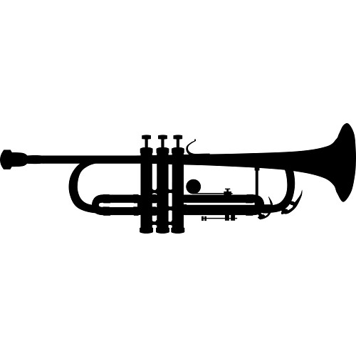 Clipart trumpet silhouette