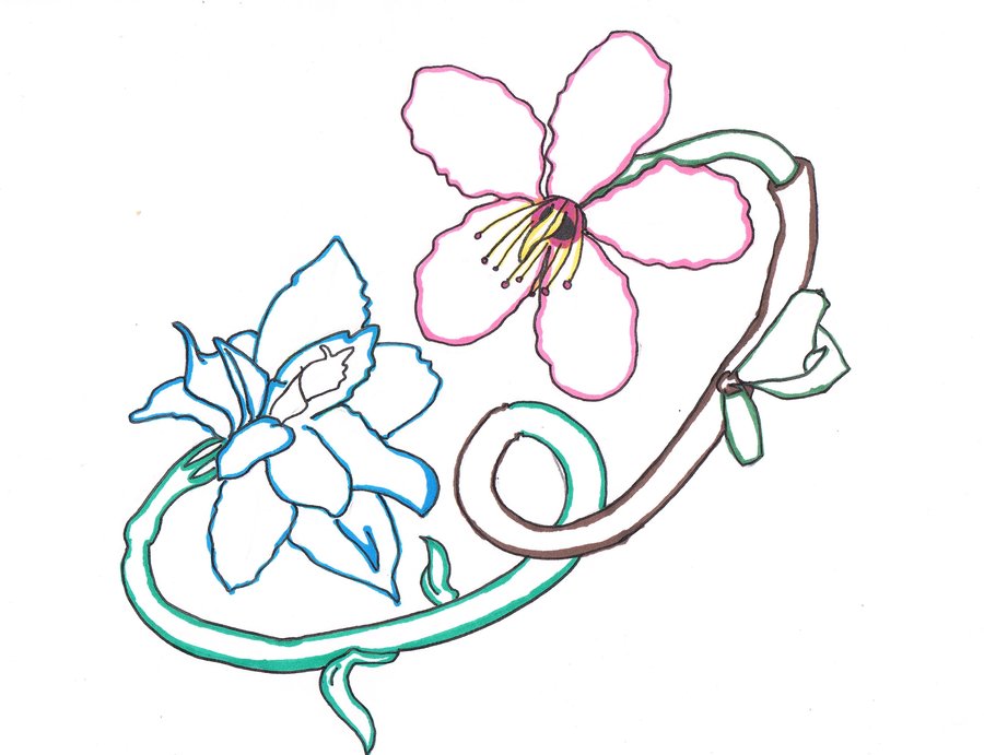 Larkspur Flower Tattoo | Free Download Clip Art | Free Clip Art ...