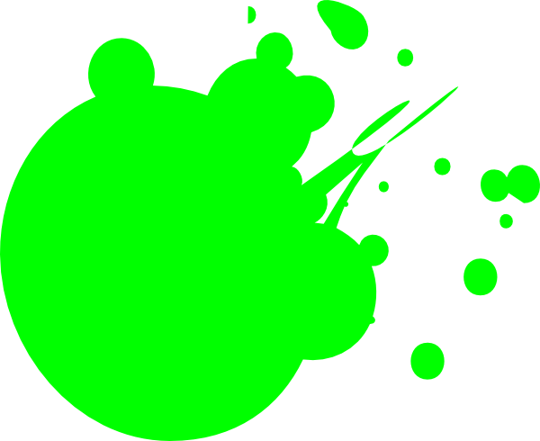 Green paint splatter clipart