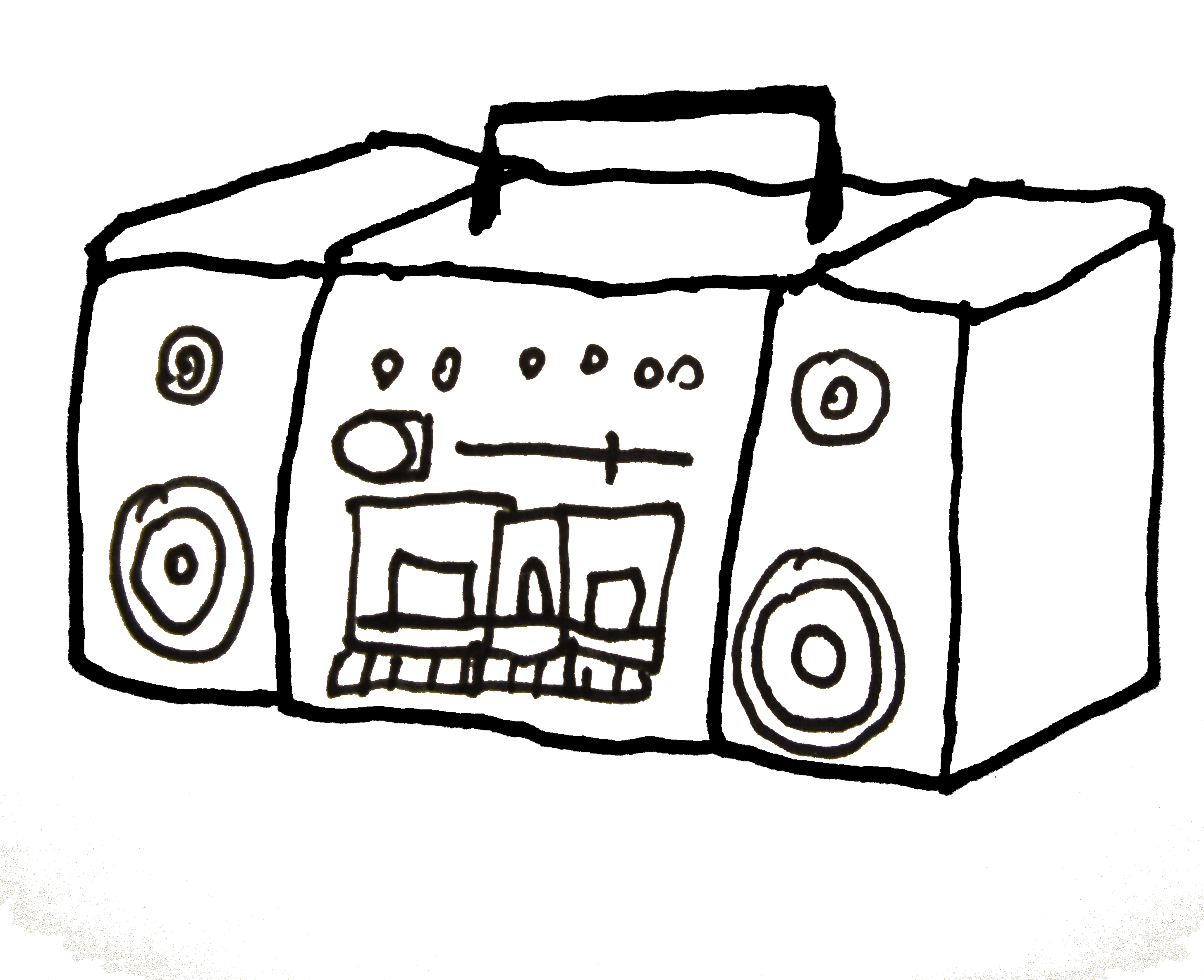 Boombox Drawing - ClipArt Best