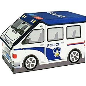 Amazon.com: 2-in-1 Police Car Children's Toy and Storage Box With ...
