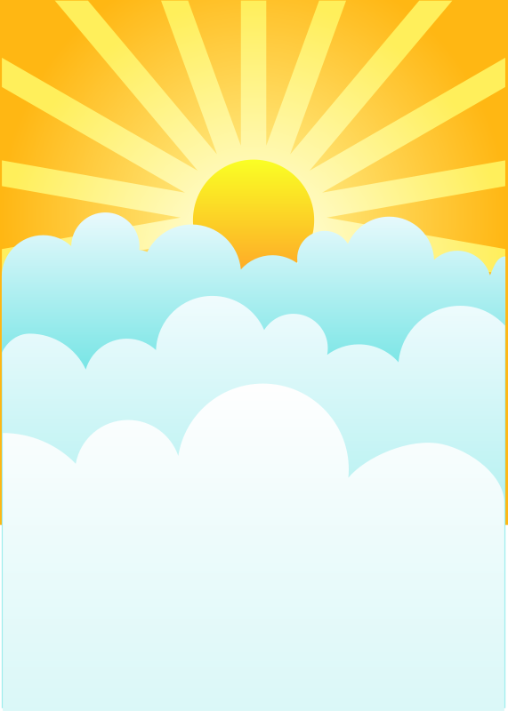 Sunrise sunny day with clouds clip art at clker vector clip art ...