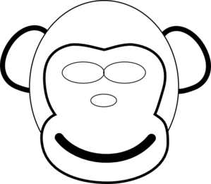 Printable Monkey Face For Kids Association Herisson Bleu Index ...