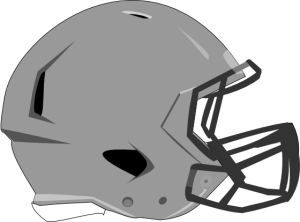 Football helmet side view clipart