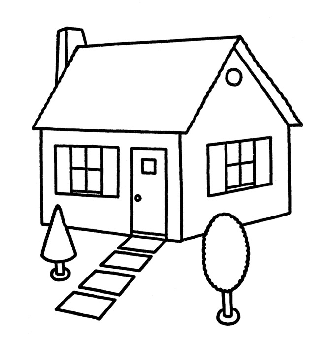 clip art house line drawing - photo #15