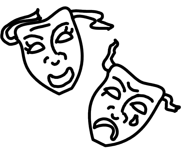 How To Draw Drama Masks