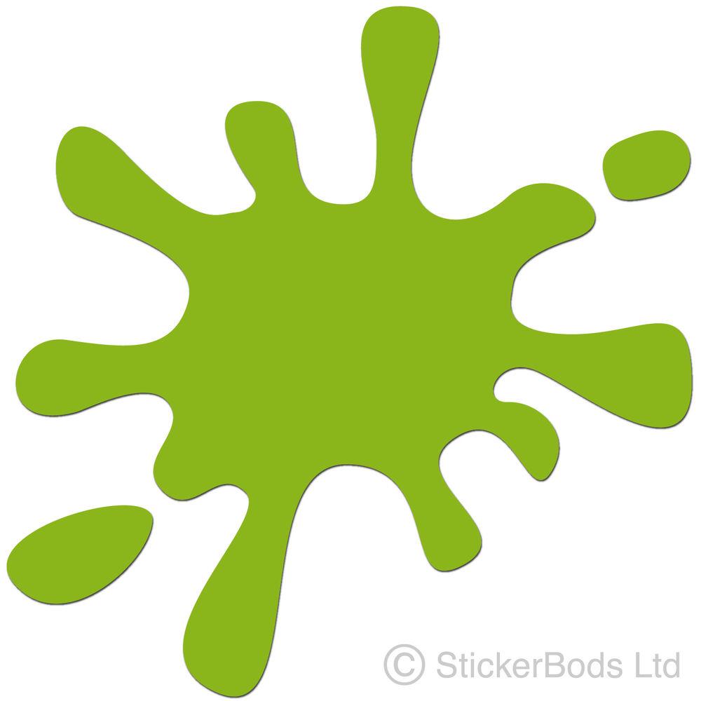 Bedroom Wall Decals #3 - Lime Green Paint Splat | Home Design Ideas