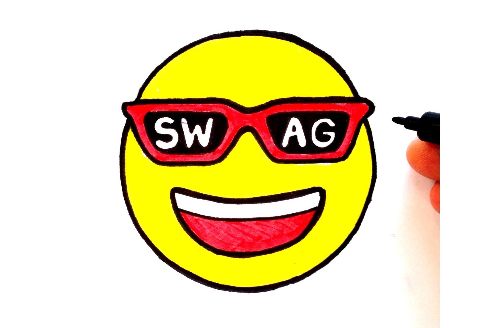 How to Draw a Smiley Face with SWAG! - YouTube