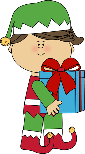 Female Christmas Elf Clipart