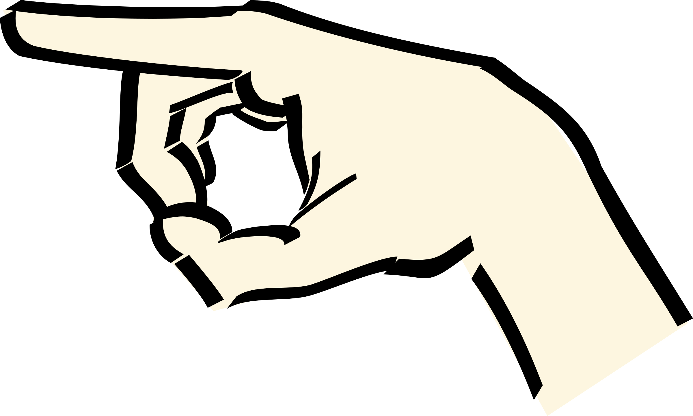Clipart - pointing hand
