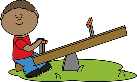 Boy on a See Saw Clip Art - Boy on a See Saw Image