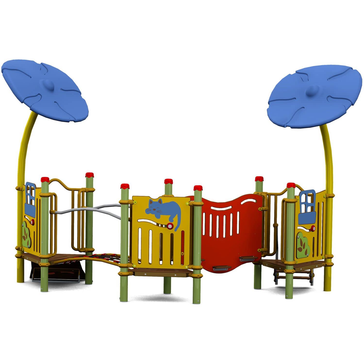 Plastic play structure / steel / HPL / for playgrounds - PICCOLO 3 ...