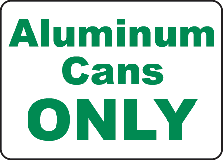 Aluminum can recycling clipart