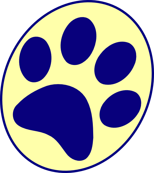 Pitt Panther Paw Print Clip Art - vector clip art ...