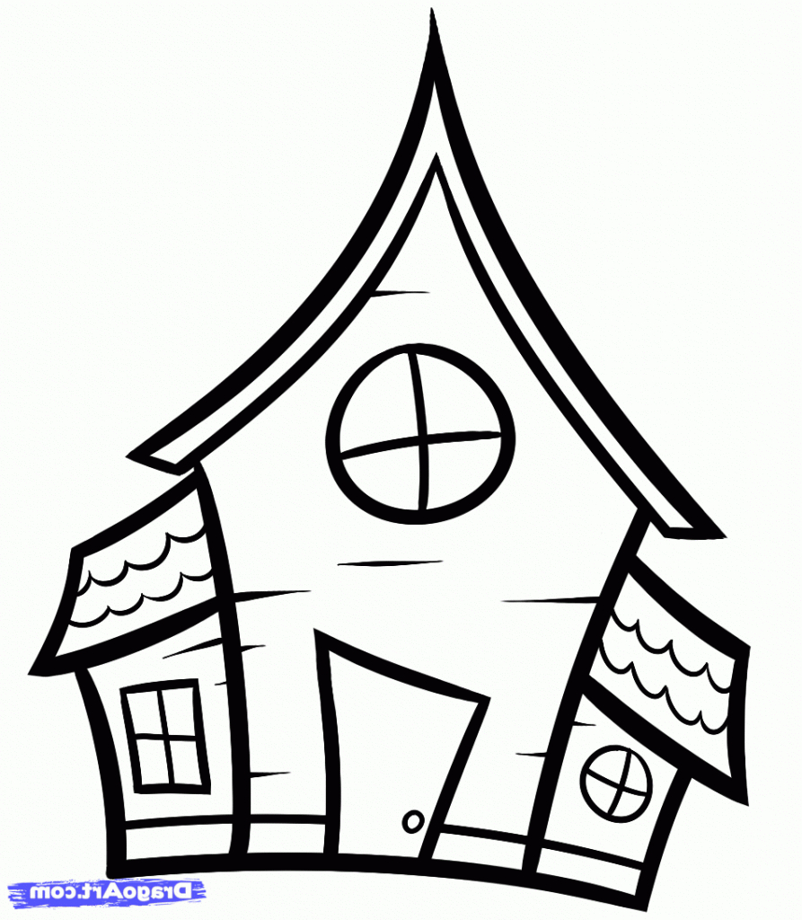 Simple House Drawing - Drawing Art Gallery