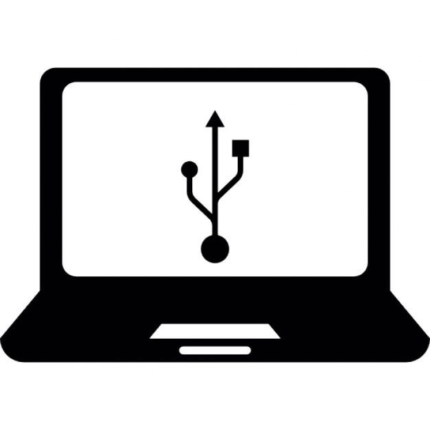 Usb connection via laptop computer Icons | Free Download