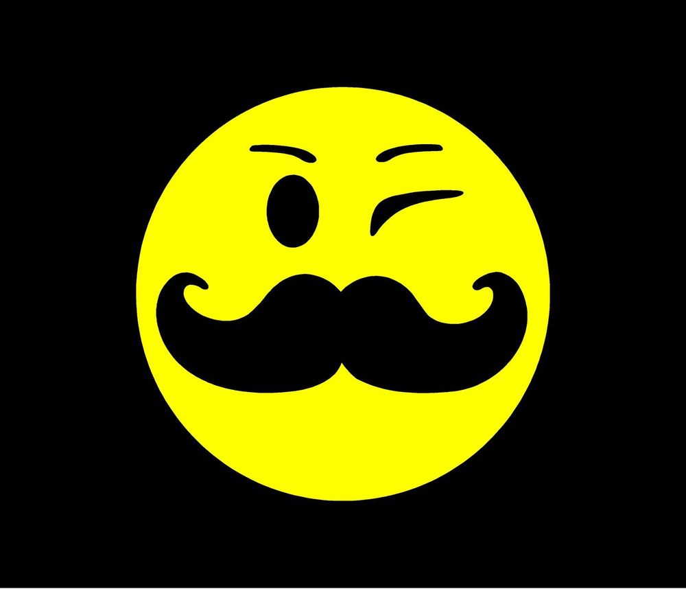 Smiley Face With Mustache And Thumbs Up | Free Download Clip Art ...