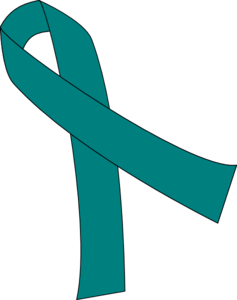 Teal Cancer Ribbon Clipart