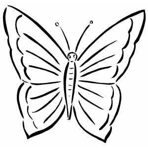 Simple Butterfly Coloring Page