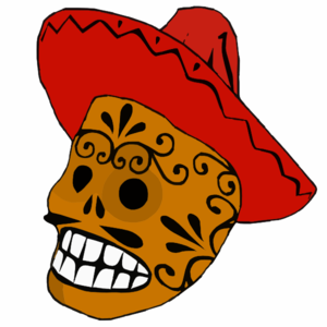 Mexican Skull clip art - vector clip art online, royalty free ...