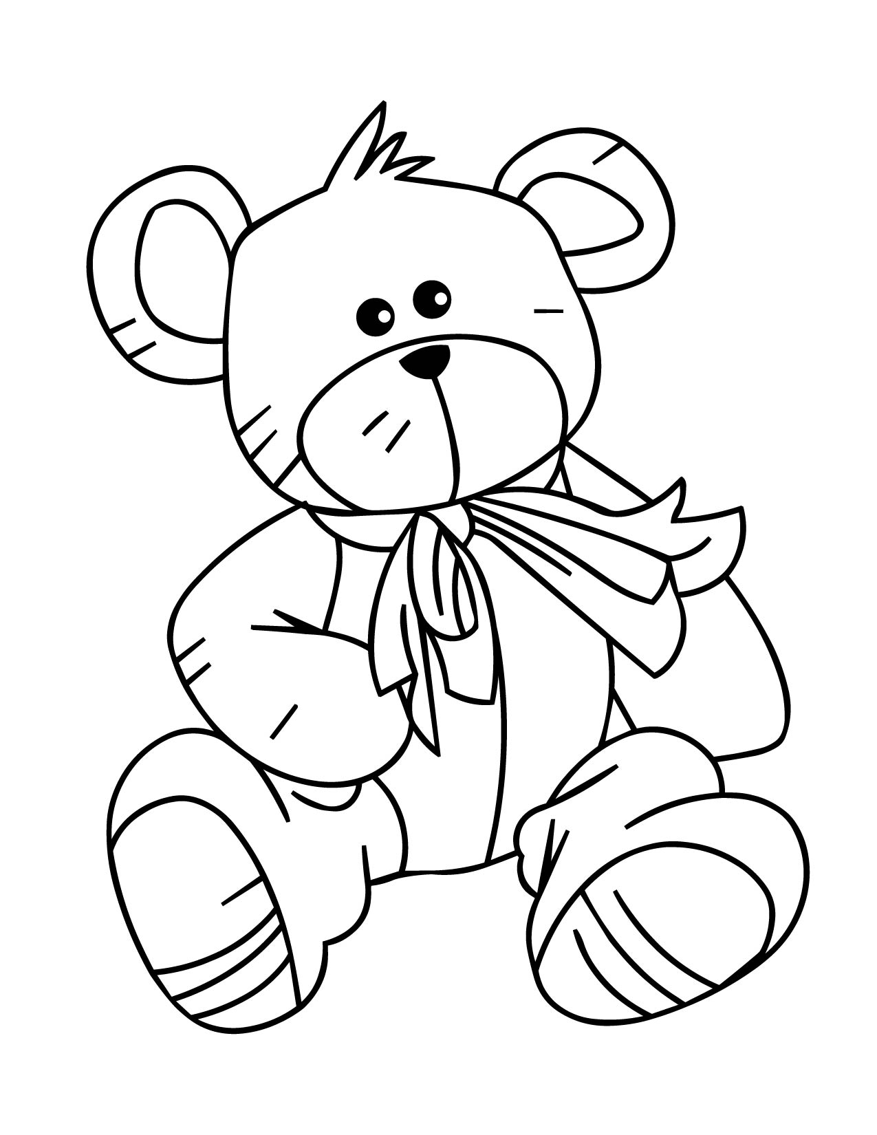 Teddy Bear Coloring Page - Handipoints