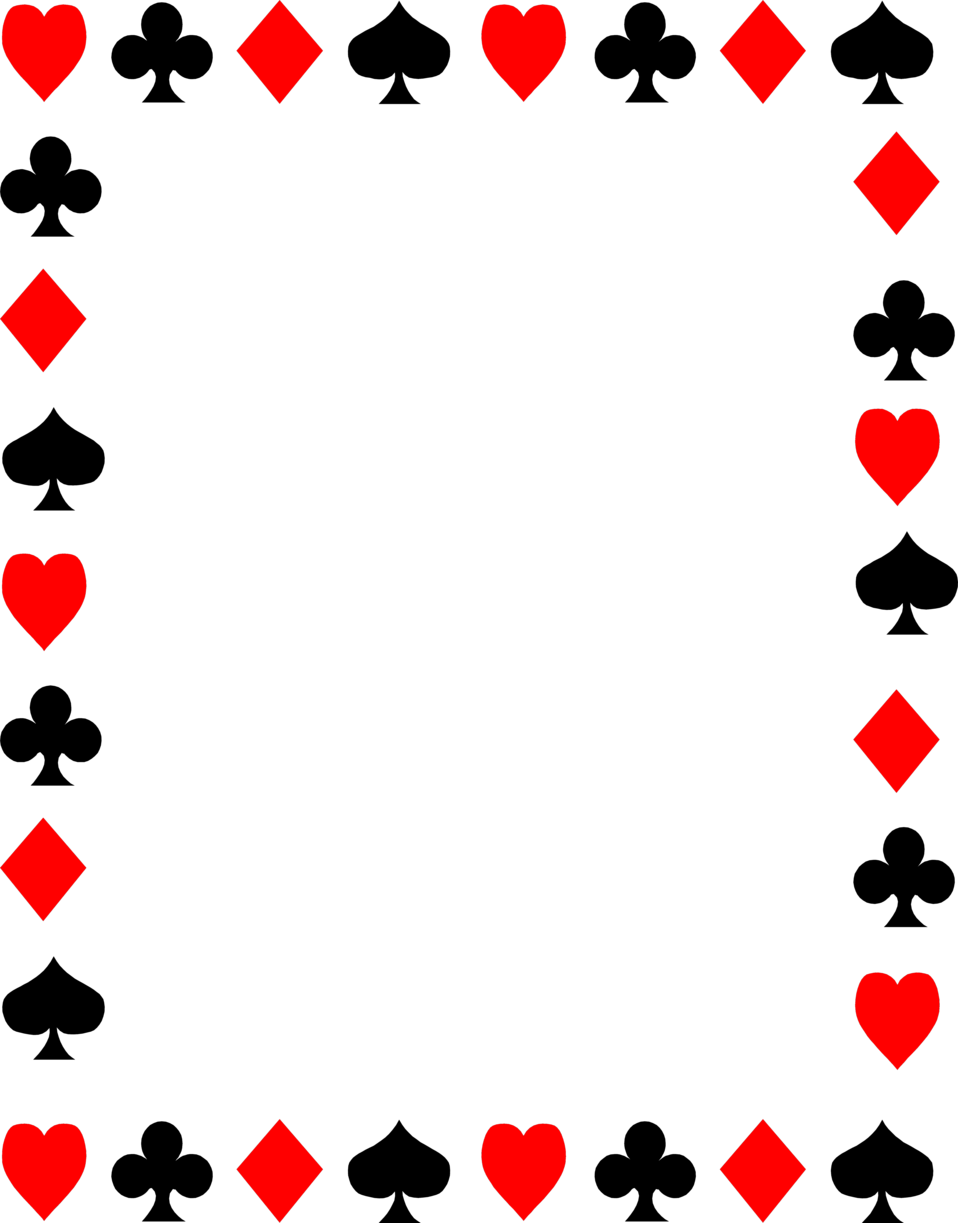 Playing Cards Borders Clipart