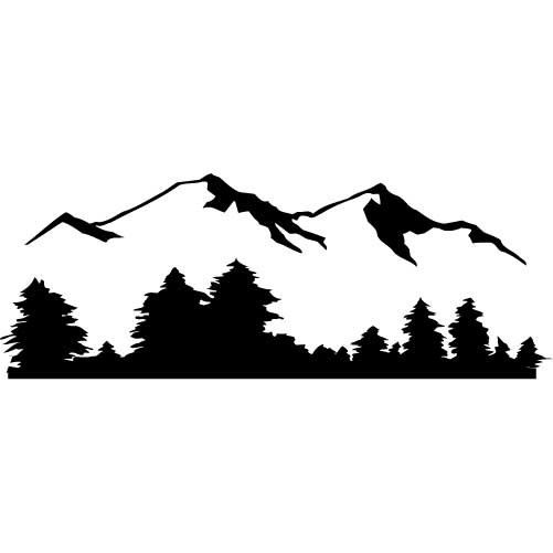 Mountain Silhouette Clip Art - Tumundografico