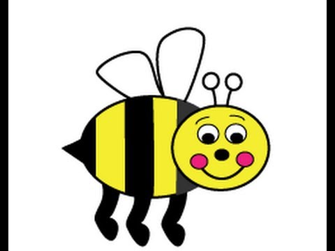 Webby Wanda -How to draw a cartoon Honey or Bumble Bee easy step ...