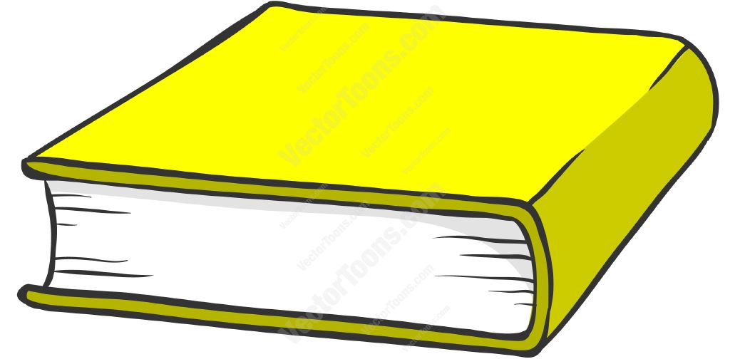 Cartoon Clipart: Yellow Hardcover Book