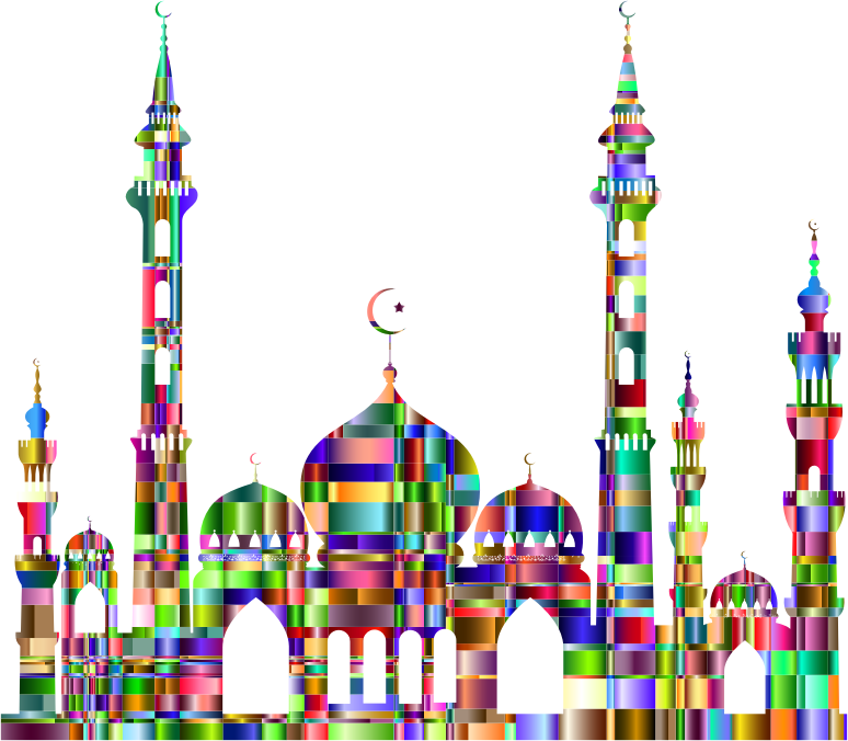 Clipart - Checkered Chromatic Mosque 2