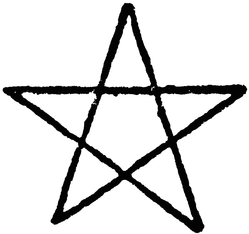 Five pointed star clipart
