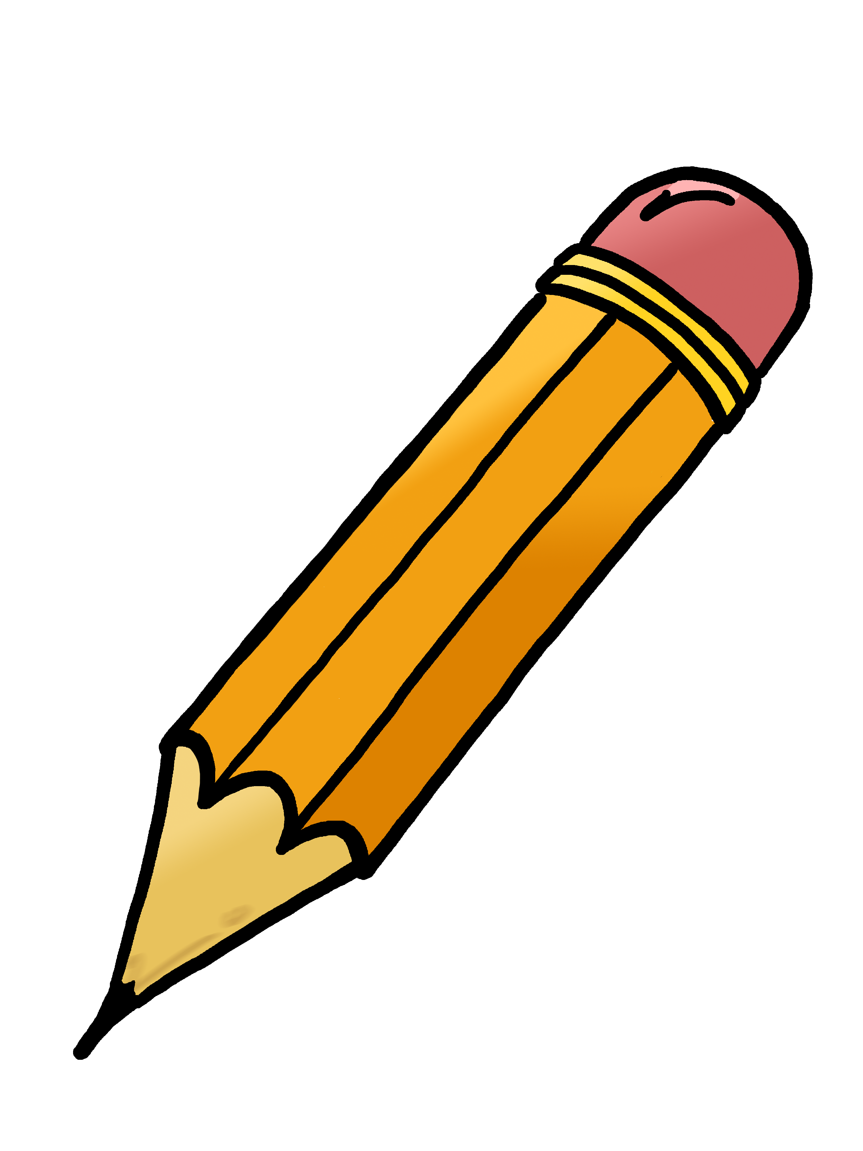 Pencil Clip Art Black And White - Free Clipart Images