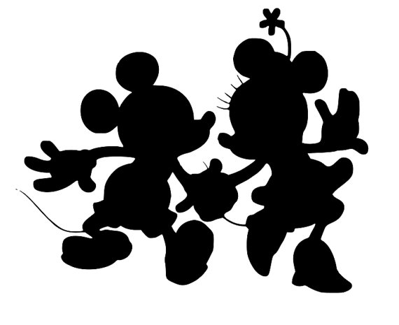 Mickey and Minnie Silhouette Decal