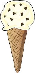 Ice Cream Cone Clipart Image: A Scoop Of Chocolate Chip Ice Cream On A Waffle Cone