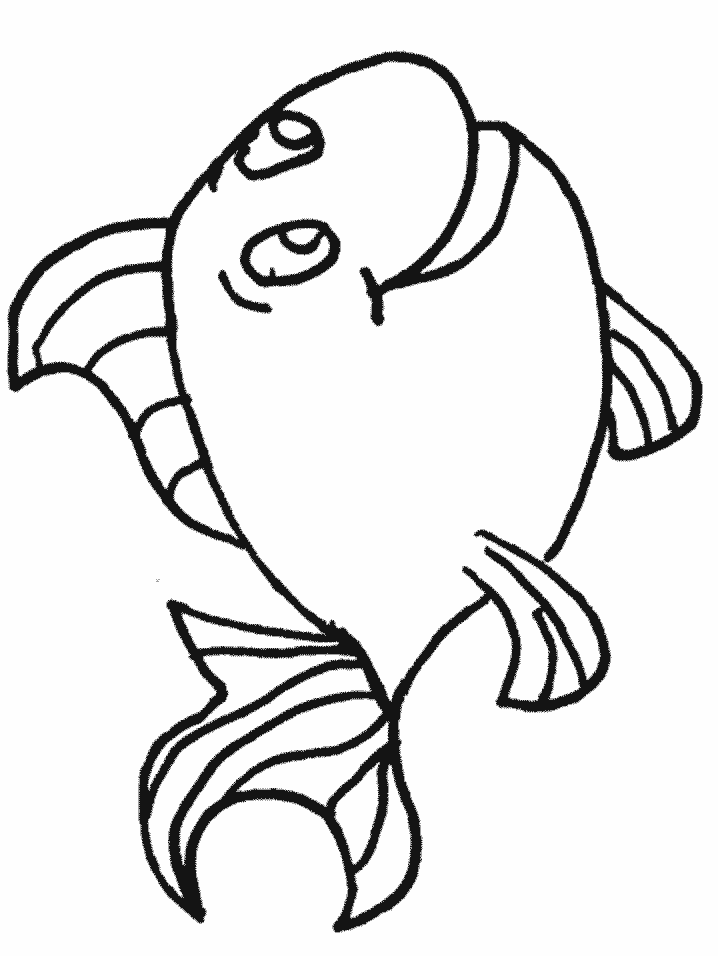 Rainbow Fish Template - AZ Coloring Pages