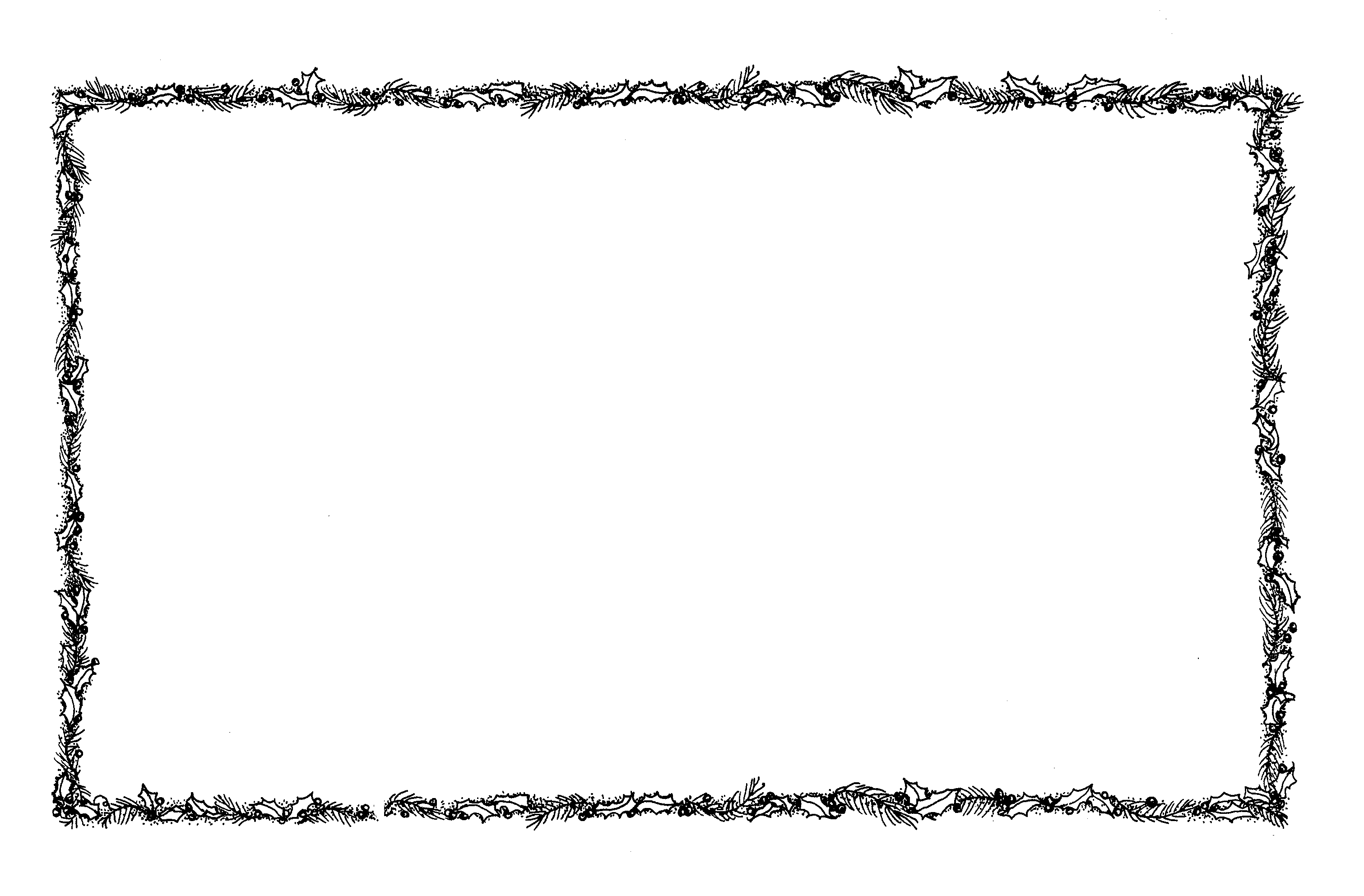 free christmas clip art borders black and white - photo #23