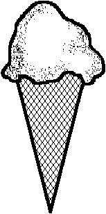 Black and white ice cream cone clipart - ClipartFox
