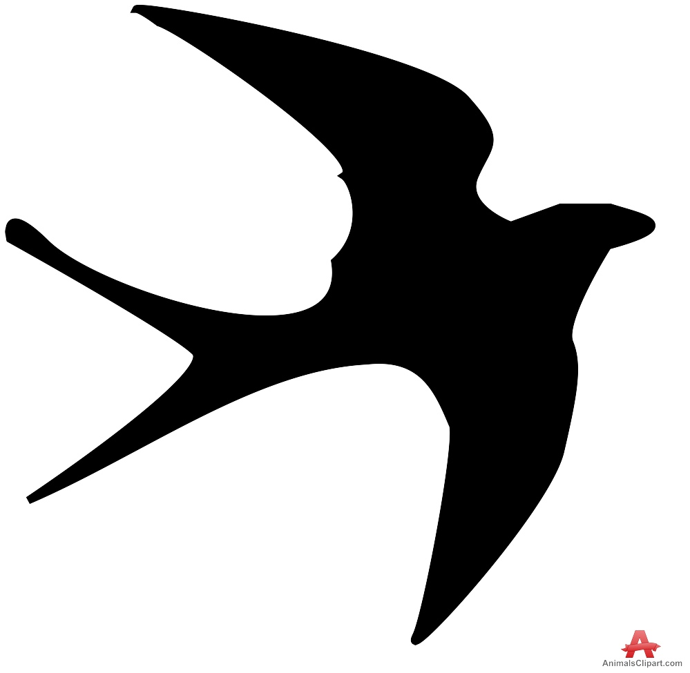 Bird Silhouette Flying | Free Clipart Design Download