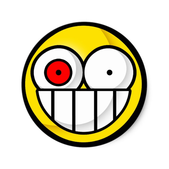 Crazy Smiley Face Stickers | Zazzle