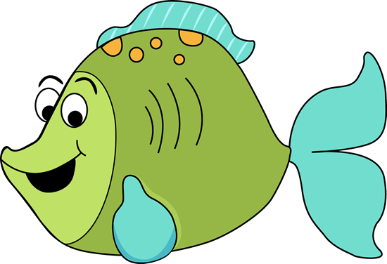 Cartoon Fish Clip Art Image Fun Green Cartoon Fish With Big Eyes A ...