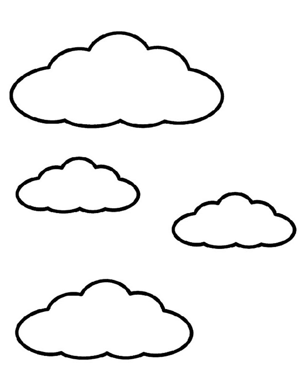 Printable Cloud Coloring Pages | Coloring Me