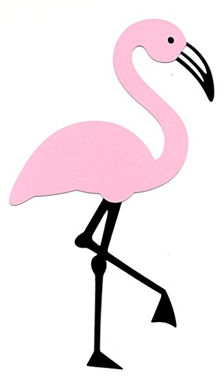 Amazon.com: 10"X6" Paper Die Cut - pink FLAMINGO bird zoo animal ...