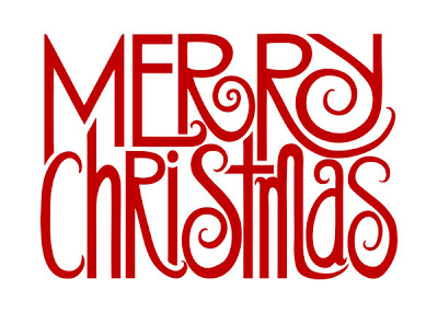 Merry christmas clipart words free